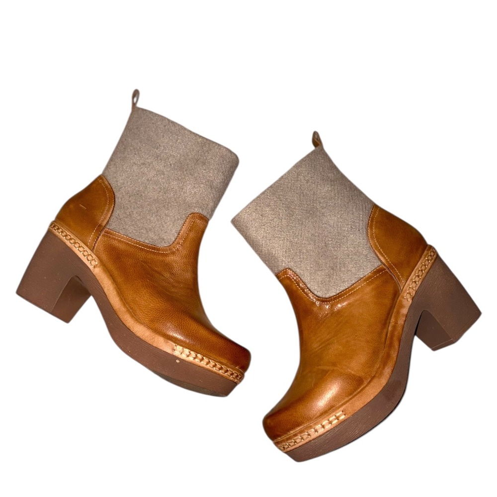 Sundance Antelope Sato‎ Booties sz 7 Gorgeous!! Color  Cognac/Beige - Picture 3 of 9